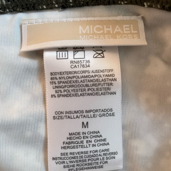 MICHAEL Michael Kors sz M floral print lace-up bandeau bikini & classic bottom - Picture 6 of 8